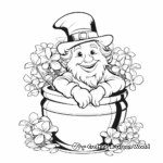 Scenic Leprechaun and Pot of Gold Coloring Pages 3