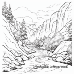 Scenic Mountain Hiking Trails Coloring Pages 1
