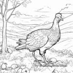 Scenic Thanksgiving Turkey Coloring Pages 3