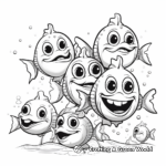 School of Piranhas: Group Coloring Pages 1