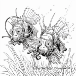 Scuba Divers Perspective: Lionfish Coloring Pages 4