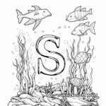 Sea Animals Letter S Coloring Pages 2