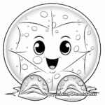 Sea Creatures and Sand Dollar Coloring Pages 1