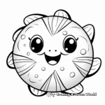 Sea Creatures and Sand Dollar Coloring Pages 3