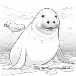 Sea Mammals Coloring Pages: Seals, Manatees, and Walruses 1