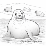 Sea Mammals Coloring Pages: Seals, Manatees, and Walruses 3