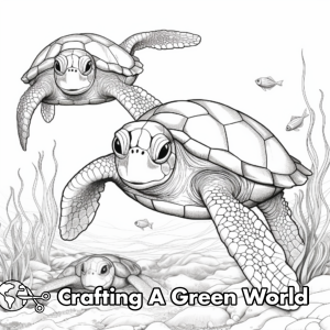 Realistic Sea Turtle Coloring Pages - Free & Printable!