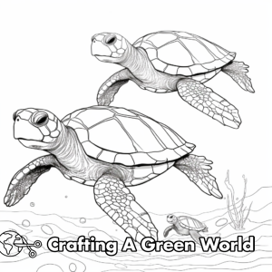 Realistic Sea Turtle Coloring Pages - Free &amp; Printable!