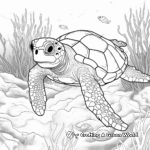 Sea Turtles in Their Habitat: Coral Reef Coloring Pages 3