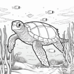 Sea Turtles in Their Habitat: Coral Reef Coloring Pages 4