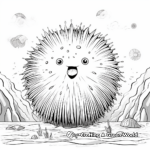 Sea Urchin Underwater Scene Coloring Pages 2