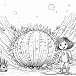Sea Urchin Underwater Scene Coloring Pages 4