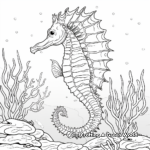 Seahorse-in-Coral-Reef Scenario Coloring Pages 4