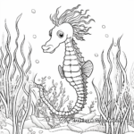 Seahorse Meadow Themed Coloring Pages 1