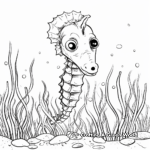 Seahorse Meadow Themed Coloring Pages 2