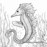 Seahorse Pattern Coloring Pages for Adults 1