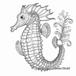 Seahorse Pattern Coloring Pages for Adults 2