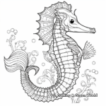 Seahorse Pattern Coloring Pages for Adults 4