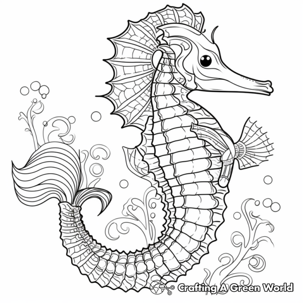 Seahorse Coloring Pages - Free &amp; Printable!