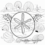 Seashells and Sand Dollars: Beach-themed Coloring Pages 1