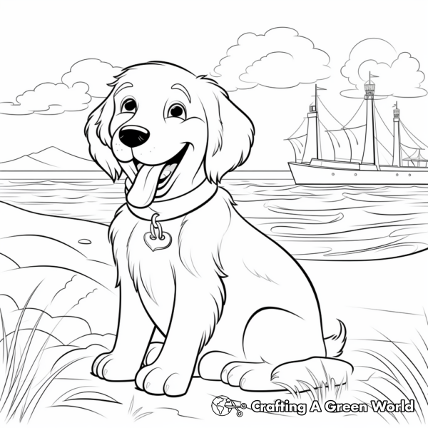Golden Retriever Coloring Pages - Free &amp; Printable!