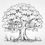 Seasonal Autumn Maple Tree Coloring Pages 1