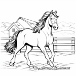 Seasonal Clydesdale Horse Coloring Pages: Winter, Spring, Summer, Fall 2
