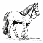Seasonal Clydesdale Horse Coloring Pages: Winter, Spring, Summer, Fall 4