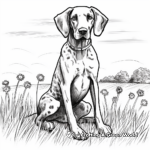 Seasonal German Shorthaired Pointer Coloring Pages 4