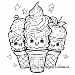 Seasonal Ice cream Coloring Pages: Winter, Spring, Summer, and Fall 1