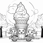 Seasonal Ice cream Coloring Pages: Winter, Spring, Summer, and Fall 3