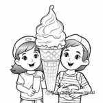 Seasonal Ice cream Coloring Pages: Winter, Spring, Summer, and Fall 4