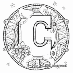 Seasonal Letter C Coloring Pages: Christmas and Carnival 3