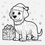 Seasonal Minecraft Dog Coloring Pages: Christmas Edition 3