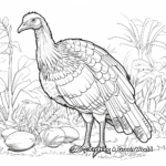 Seasonal Specific: Autumn Wild Turkey Coloring Pages 1
