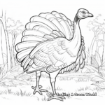 Seasonal Specific: Autumn Wild Turkey Coloring Pages 2
