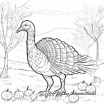 Seasonal Specific: Autumn Wild Turkey Coloring Pages 4