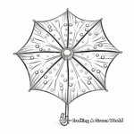 Seasonal Winter Snowflake Umbrella Coloring Pages 1
