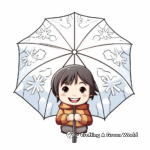 Seasonal Winter Snowflake Umbrella Coloring Pages 4