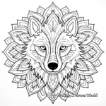 Seasons Inspired Wolf Mandala Coloring Pages 3