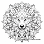 Seasons Inspired Wolf Mandala Coloring Pages 4
