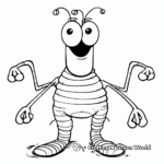 Segmented Body of Earthworm Coloring Pages 1