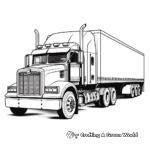 Semi Truck and Trailer Coloring Pages: From Front View 3