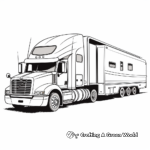 Semi Truck and Trailer Coloring Pages: From Front View 4