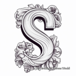 Sensational Swirl Pattern Letter S Coloring Pages 1