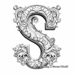 Sensational Swirl Pattern Letter S Coloring Pages 3