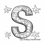 Sequins Style Letter S Coloring Pages 1