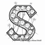 Sequins Style Letter S Coloring Pages 2