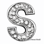 Sequins Style Letter S Coloring Pages 3