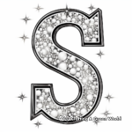 Sequins Style Letter S Coloring Pages 4